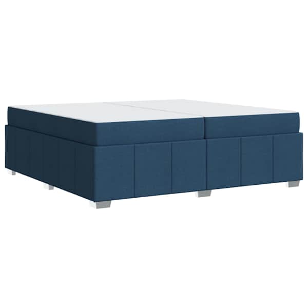 vidaXL Voodi raam madratsiga Sinine 200 x 200 cm kangas