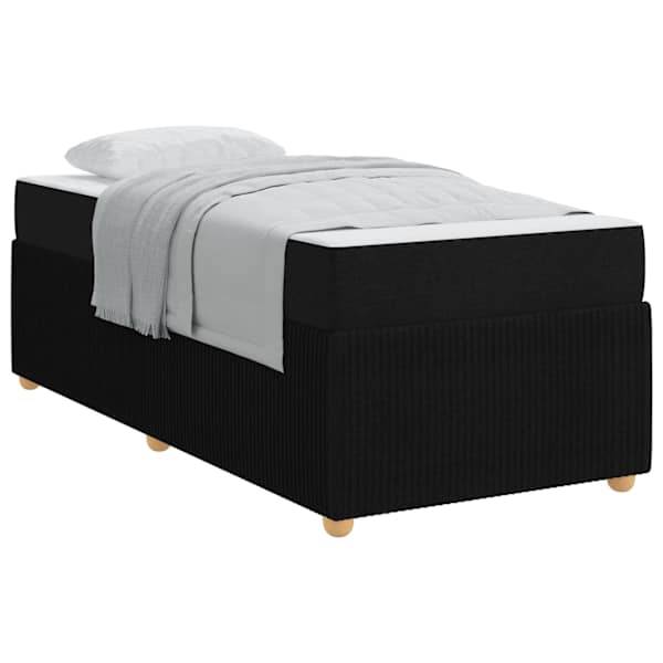 vidaXL Voodi raam Must 90 x 190 cm kangas