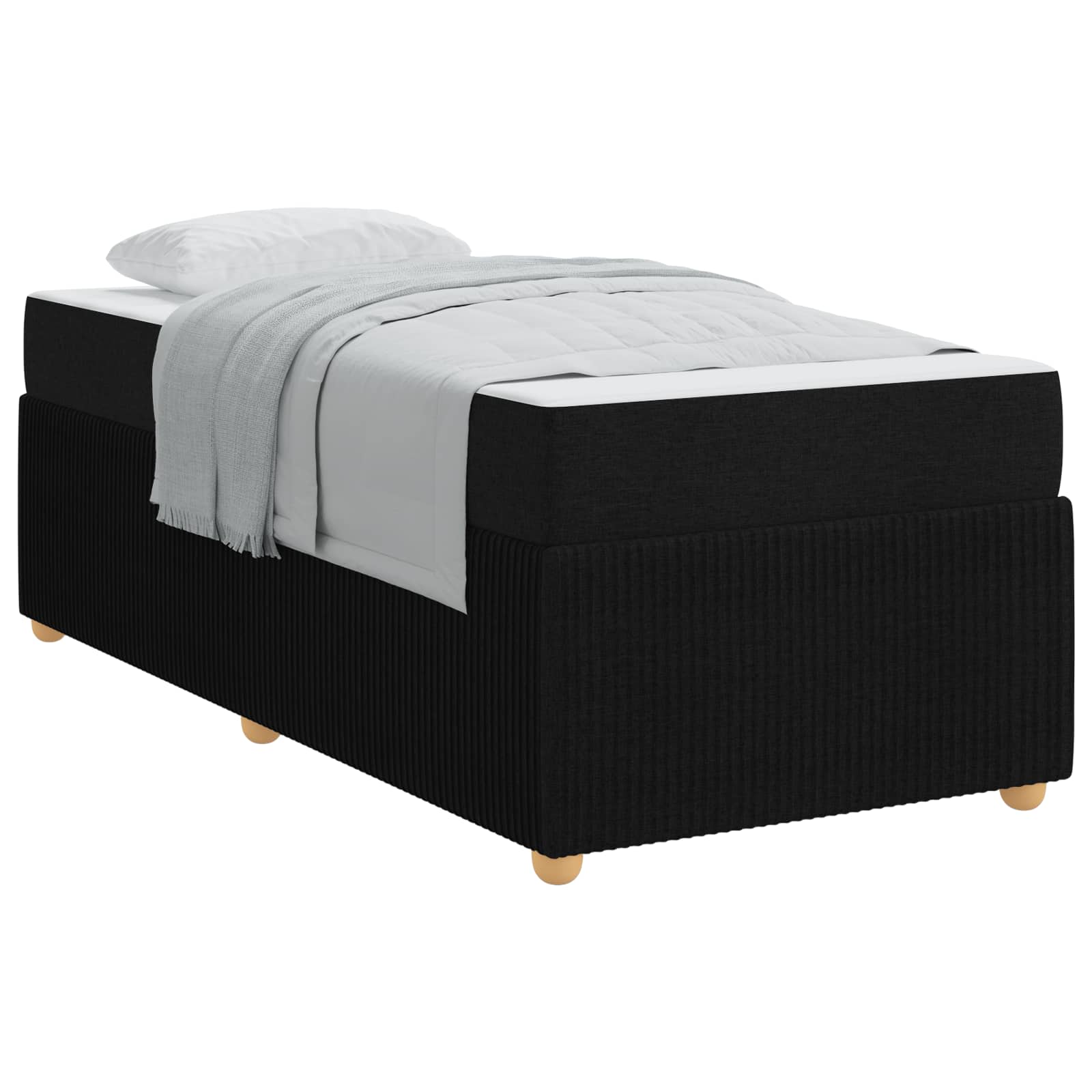 VidaXL Bedframe Met Matras Zwart 90 X 190 Cm Stof