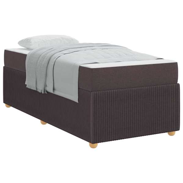 vidaXL Voodi raam Tume pruun 90 x 190 cm kangas