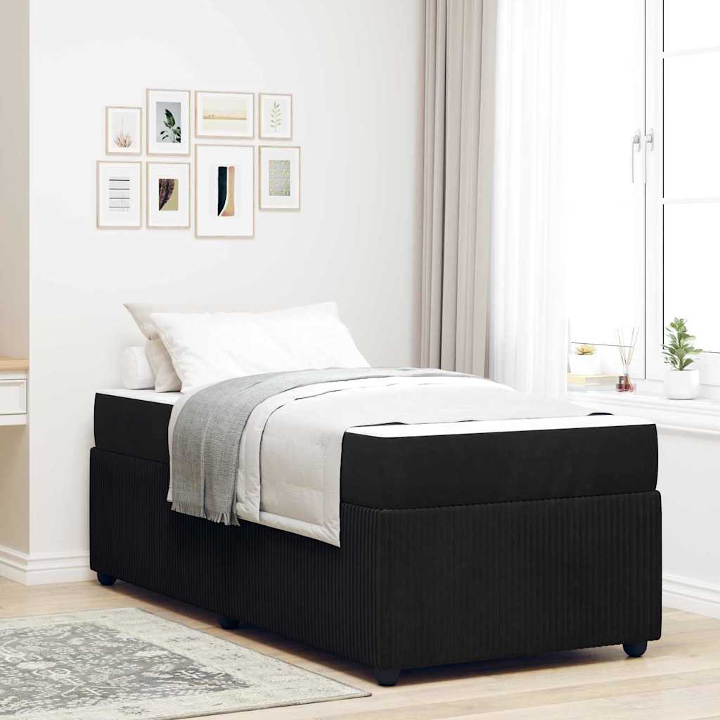 Rám postele s matracom Iný Čierna 90 x 200 cm Zamat 3398349