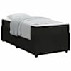 vidaXL Voodi raam Must 90 x 200 cm kangas