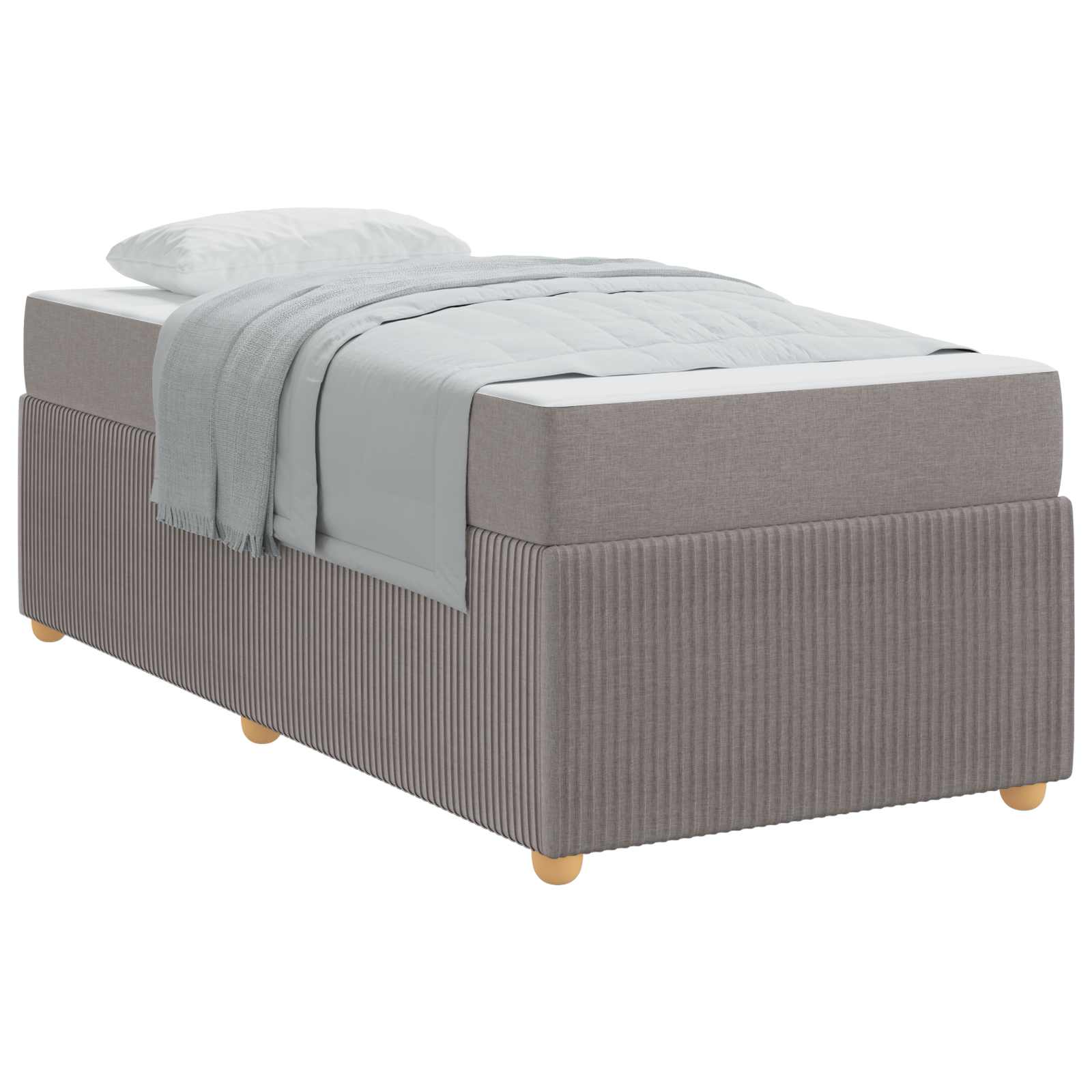 Rám postele s matrací Taupe 100 x 200 cm textil - obrázek 2