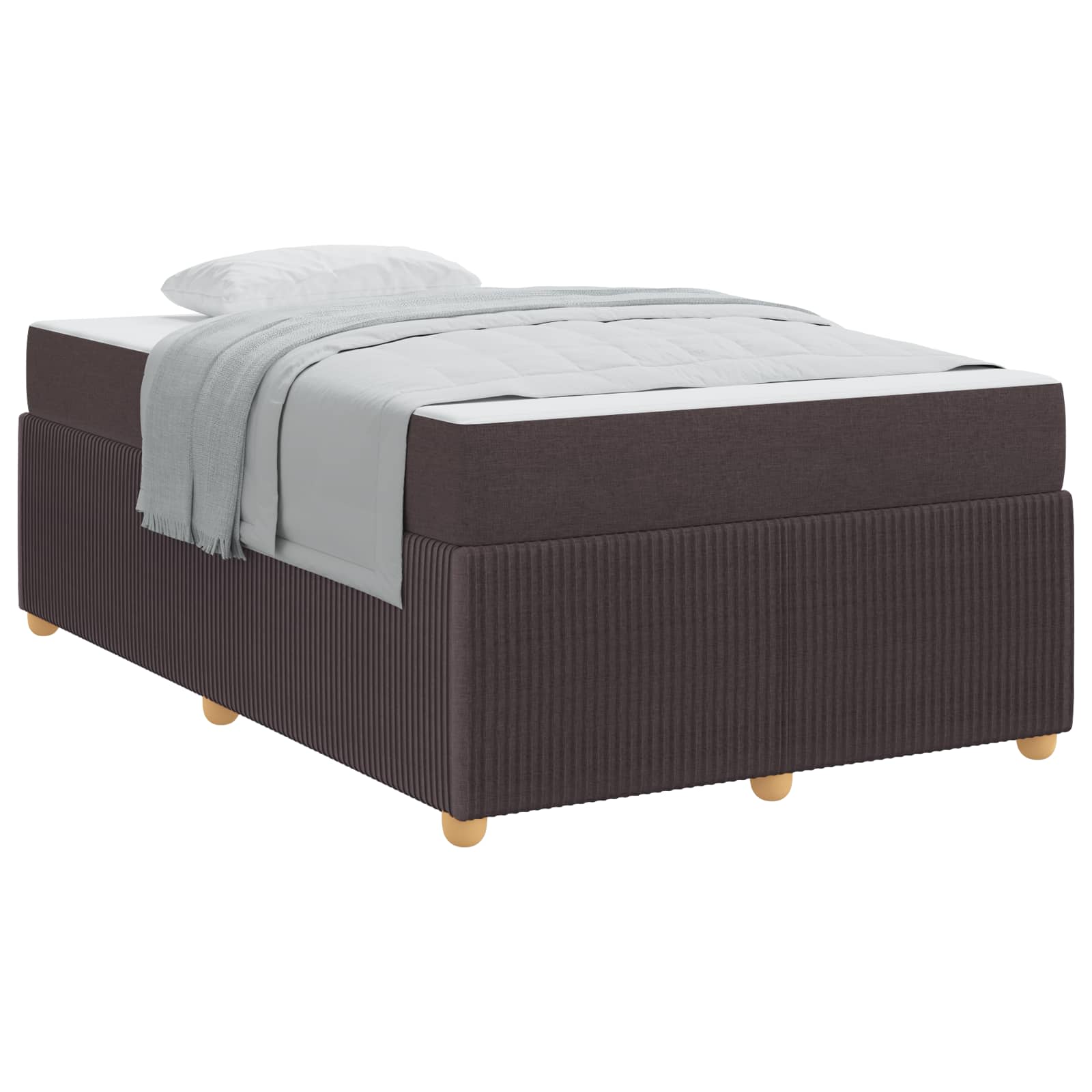 vidaXL Bedframe Donkerbruin 120 x 190 cm Stof bruin, foto 3