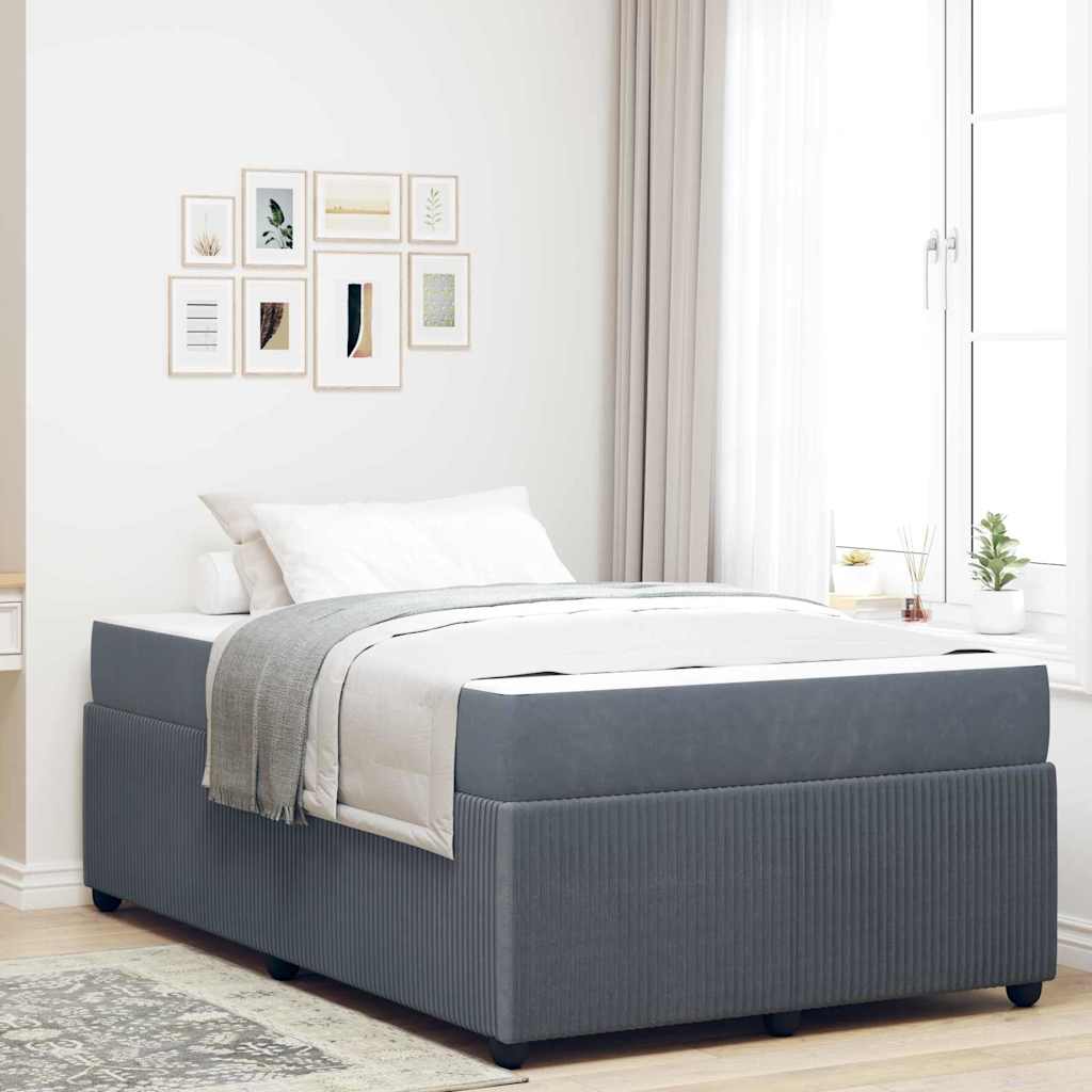 Voodiraam madratsiga Muu Tumehall 120 x 190 cm Samet
