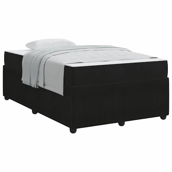 vidaXL Voodi raam Must 120 x 190 cm kangas
