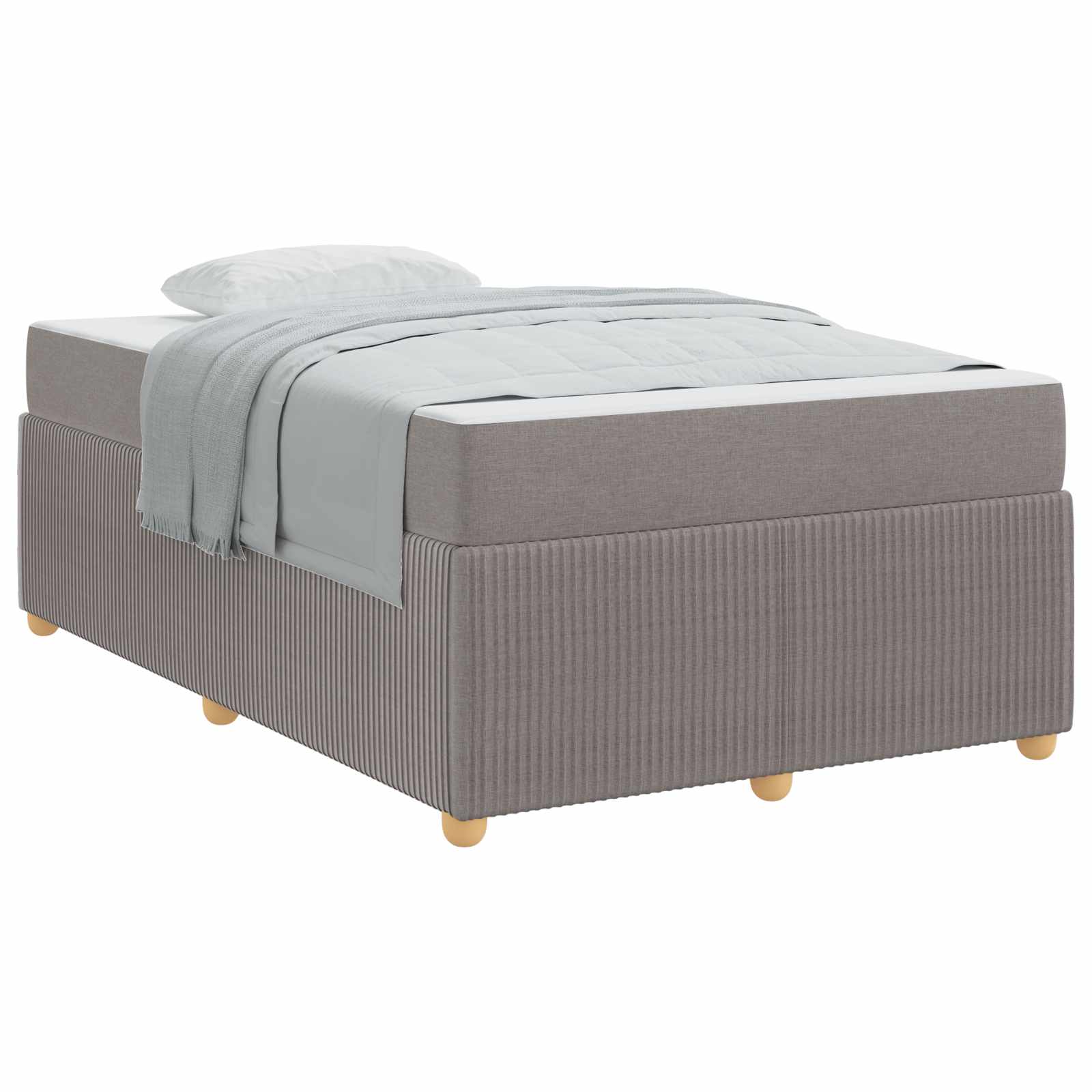 VidaXL Bedframe Met Matras Taupe 120 X 200 Cm Stof