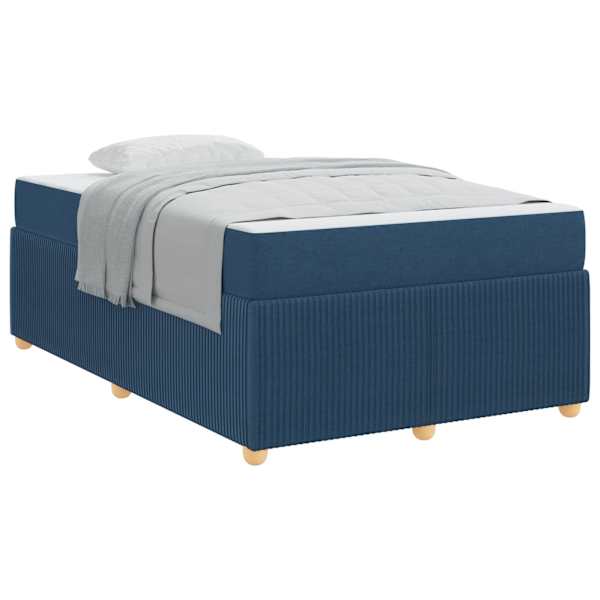 vidaXL Voodi raam Sinine 120 x 200 cm kangas