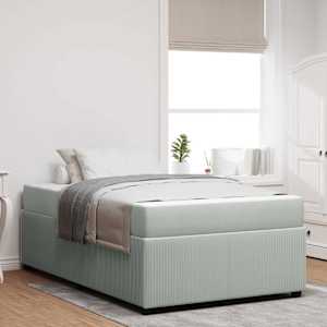 Konstrukcija postelje Svetlo siva 120 x 200 cm blago