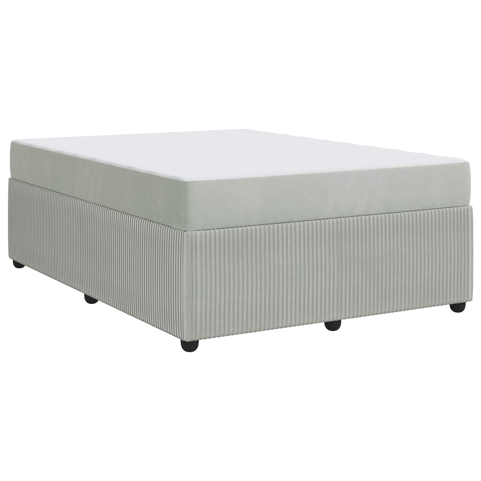 VidaXL Bedframe Met Matras Lichtgrijs 160 X 200 Cm Stof