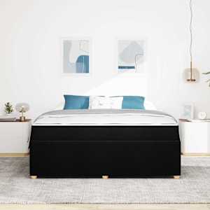 Rám postele s matrací Černá 180 x 200 cm textil - obrázek 3