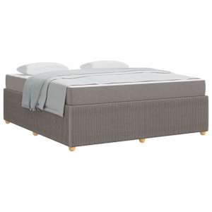 Rám postele s matrací Taupe 180 x 200 cm textil - obrázek 2