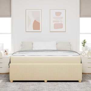 Rám postele s matrací Krémová 180 x 200 cm textil - obrázek 3