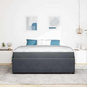 Rám postele s matrací Tmavě šedá 180 x 200 cm textil - obrázek 3