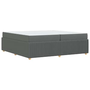 Rám postele s matrací Tmavě šedá 200 x 200 cm textil - obrázek 7