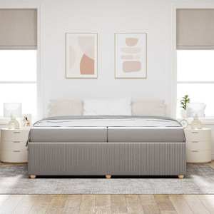 Rám postele s matrací Taupe 200 x 200 cm textil - obrázek 3