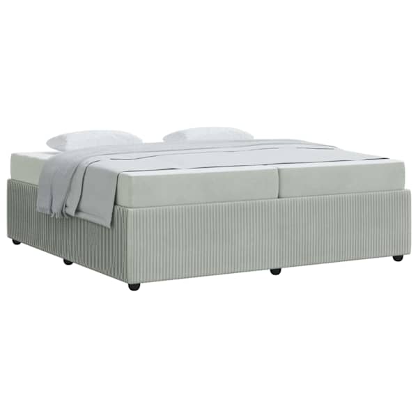 vidaXL Voodi raam Helehall 200 x 200 cm kangas