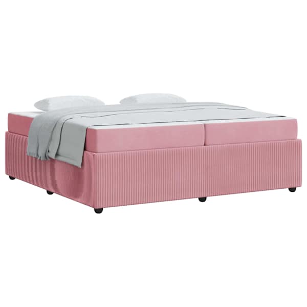 vidaXL Voodi raam Roosa 200 x 200 cm kangas