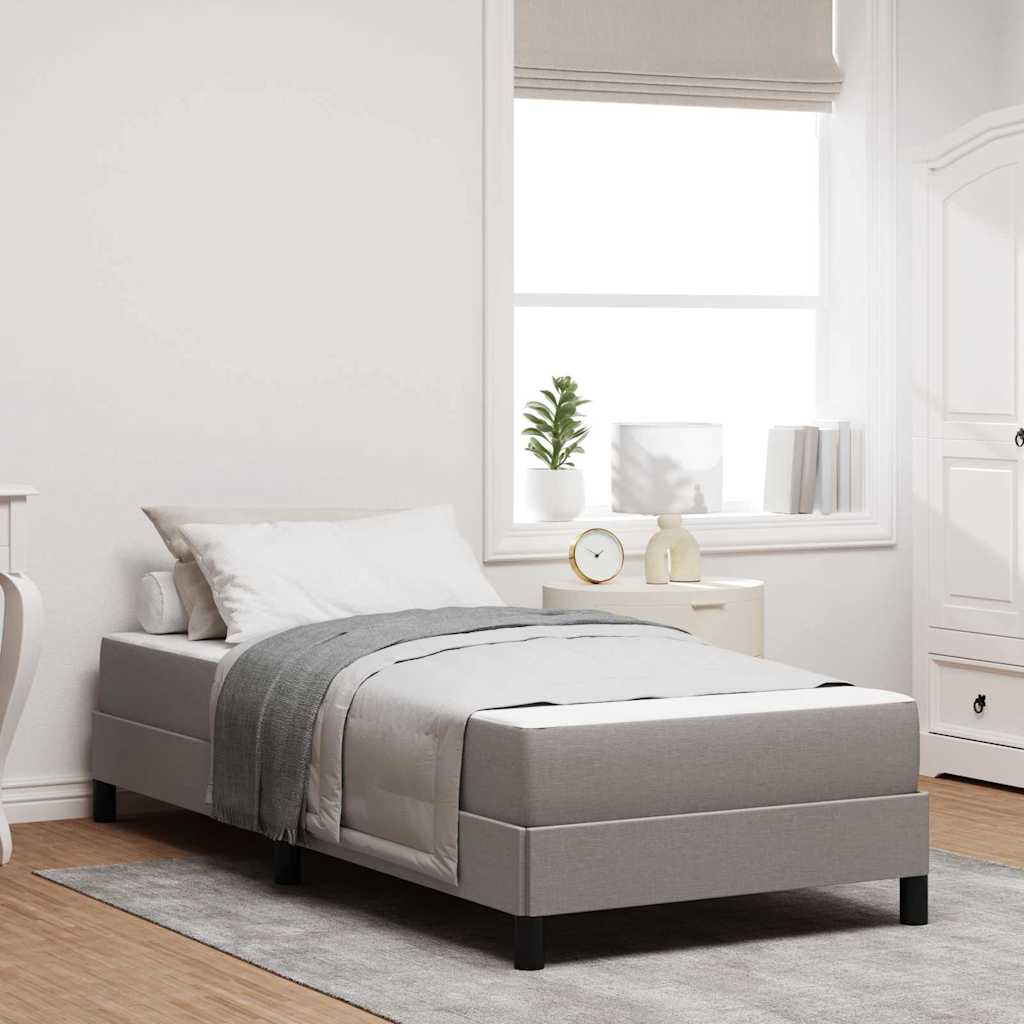 vidaXL Boxspringbett Sonstiges Taupe 80 x 200 cm Stoff
