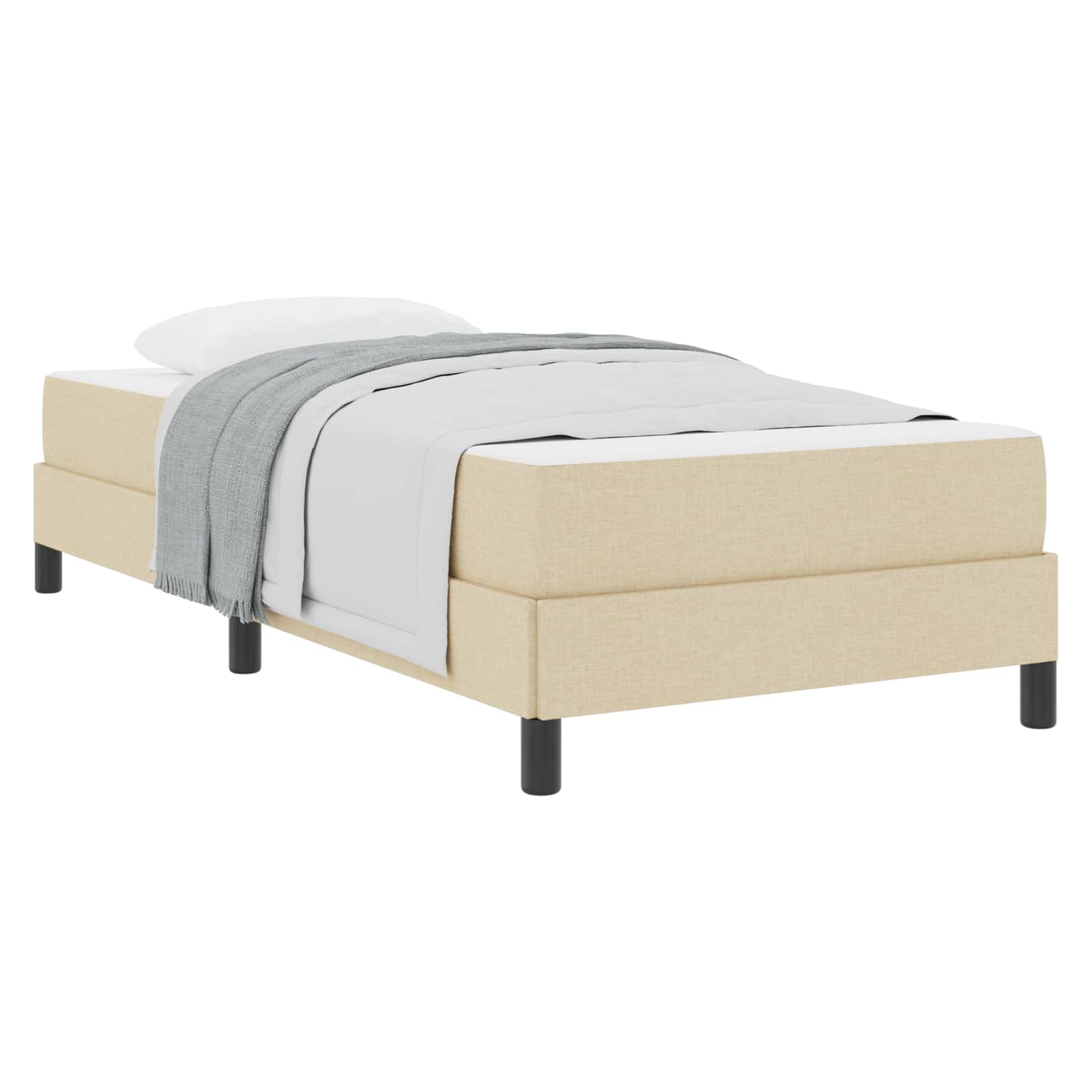 Thumbnail - vidaXL Boxspringbett mit Matratze Creme 80 x 200 cm Stoff