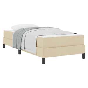Postel s boxspringem s matrací Krémová 80 x 200 cm textil - obrázek 2