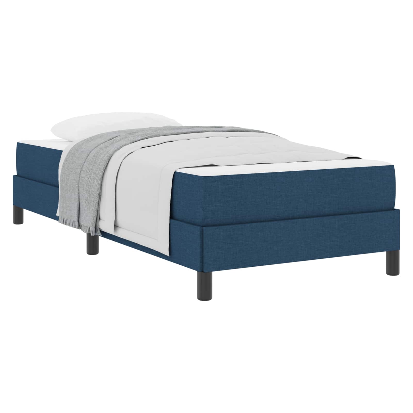 Thumbnail - vidaXL Boxspringbett mit Matratze Blau 80 x 200 cm Stoff