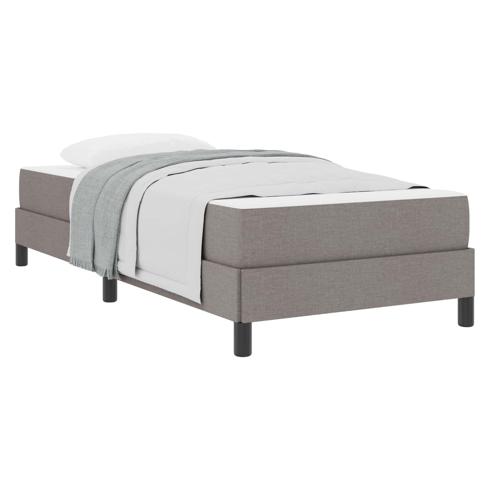 Thumbnail - vidaXL Boxspringbett mit Matratze Taupe 90 x 190 cm Stoff