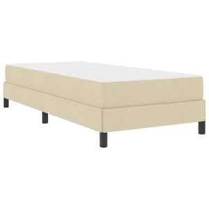 Postel s boxspringem s matrací Krémová 90 x 190 cm textil - obrázek 4