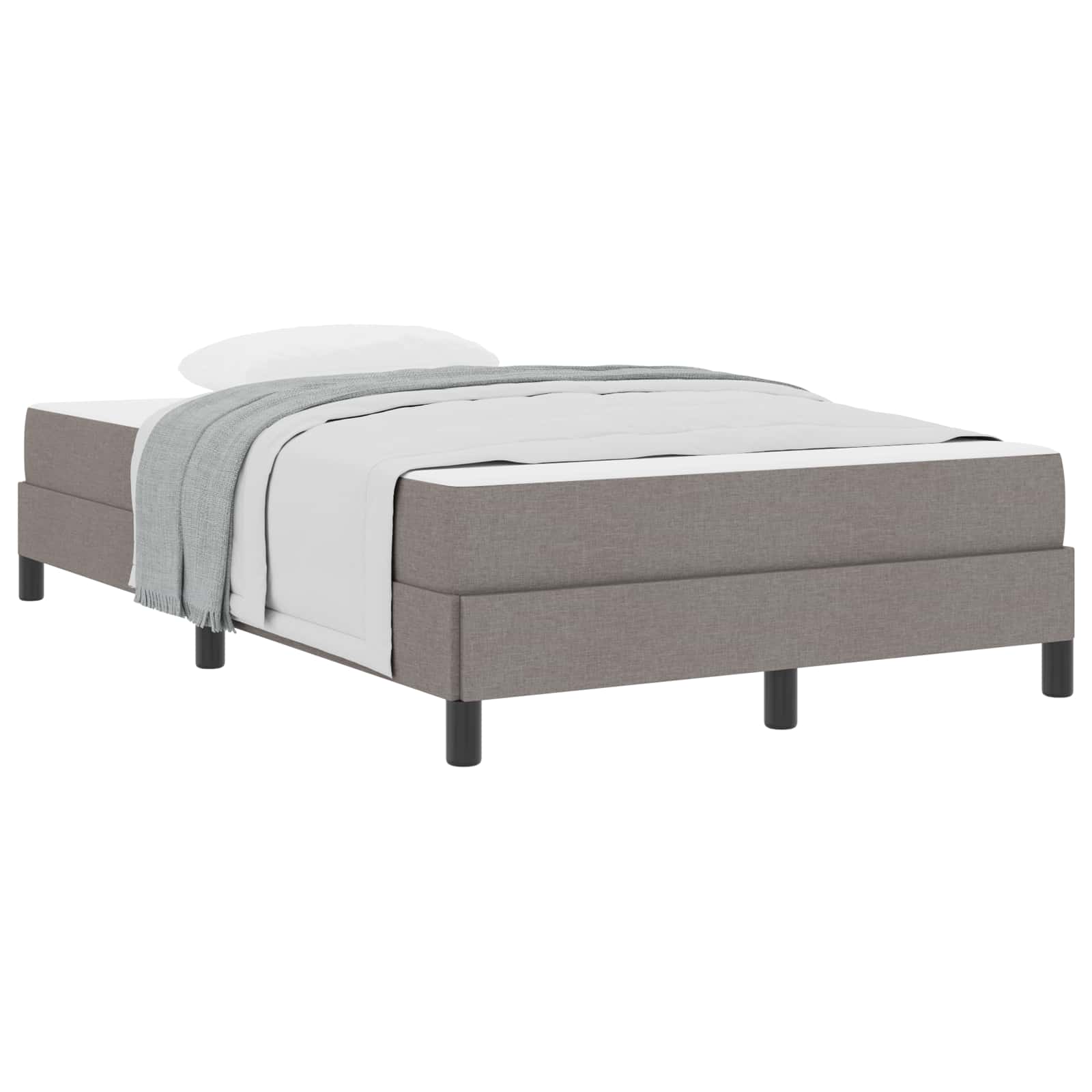 Thumbnail - vidaXL Boxspringbett mit Matratze Taupe 120 x 190 cm Stoff