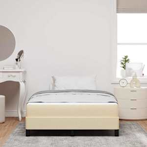 Postel s boxspringem s matrací Krémová 120 x 190 cm textil - obrázek 3