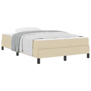 Postel s boxspringem s matrací Krémová 120 x 190 cm textil - obrázek 2