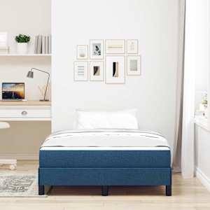 Postel s boxspringem s matrací Modrá 120 x 190 cm textil - obrázek 3