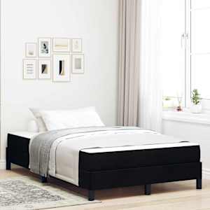Postel s boxspringem s matrací Černá 120 x 200 cm textil - obrázek 1