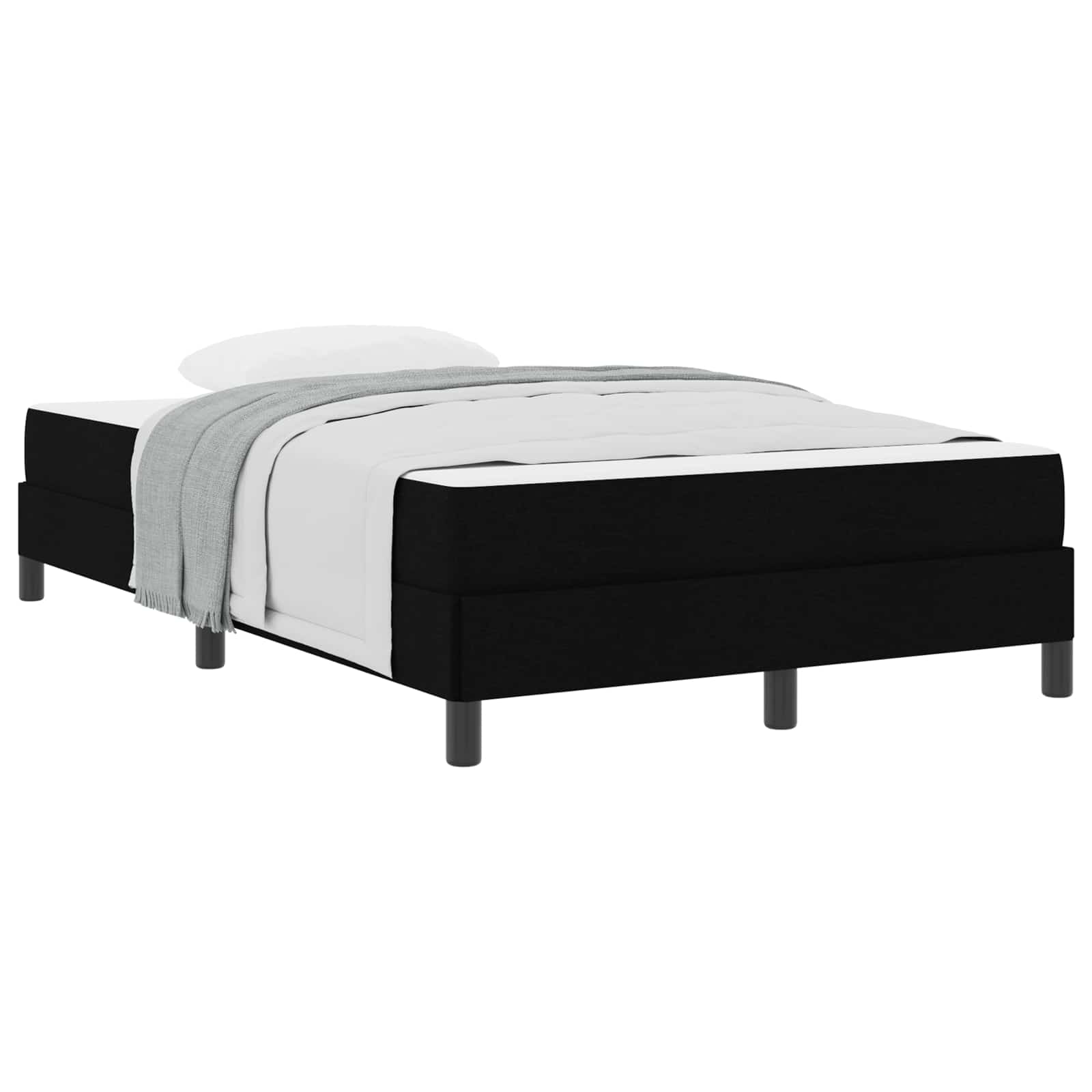 Thumbnail - vidaXL Boxspringbett mit Matratze Schwarz 120 x 200 cm Stoff