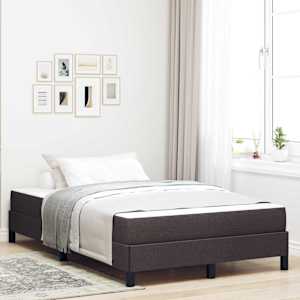 Postel s boxspringem s matrací Tmavě hnědá 120 x 200 cm textil - obrázek 1