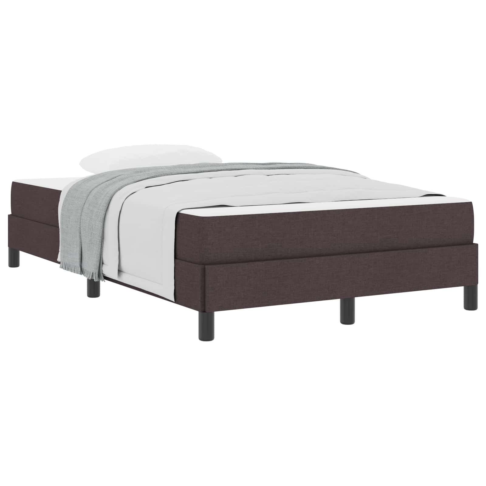 Thumbnail - vidaXL Boxspringbett mit Matratze Dunkelbraun 120 x 200 cm Stoff