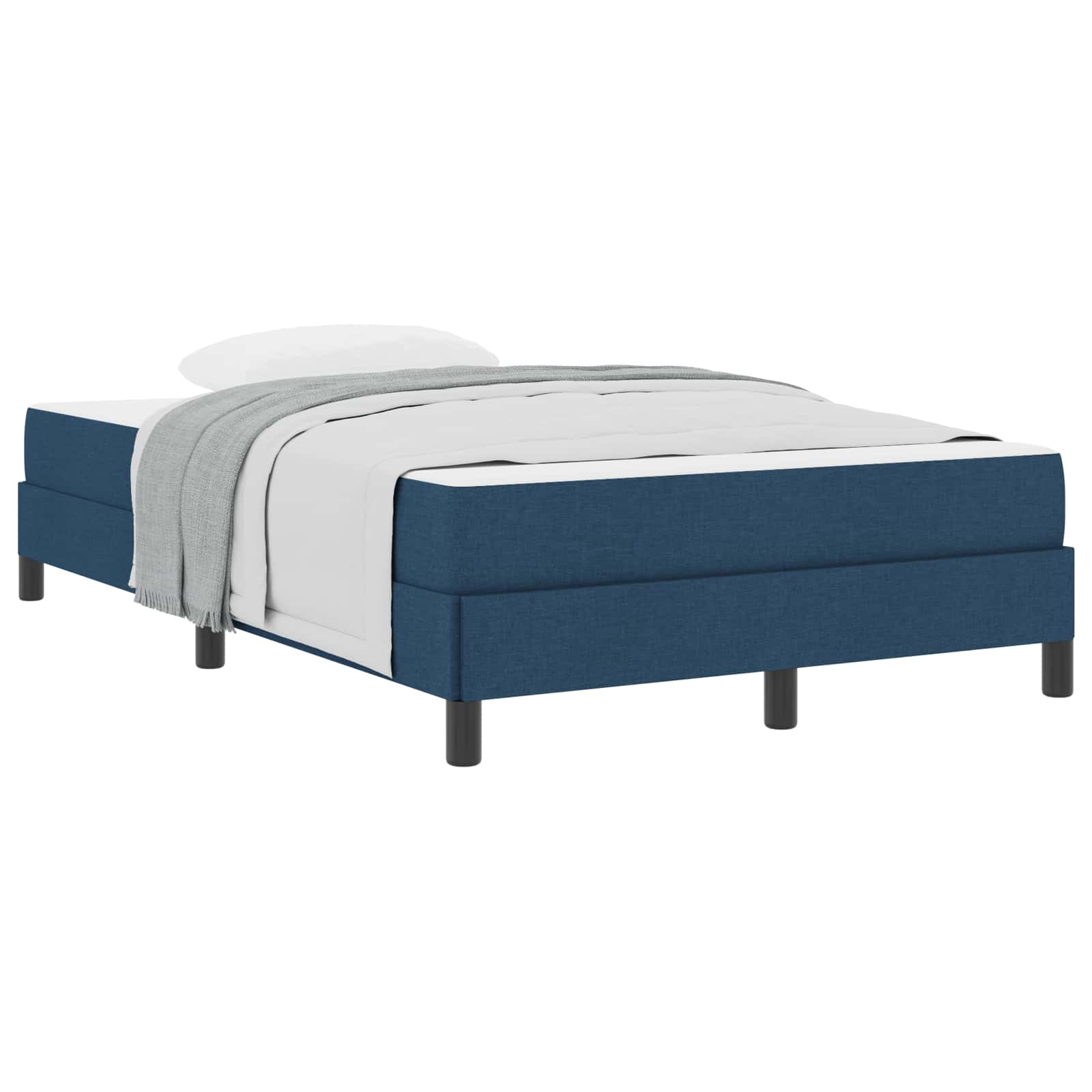 Thumbnail - vidaXL Boxspringbett mit Matratze Blau 120 x 200 cm Stoff