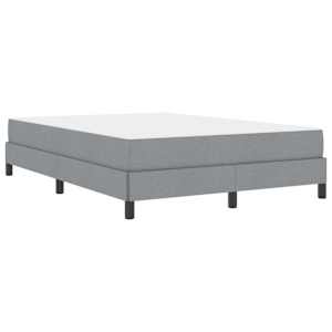 Postel s boxspringem s matrací Světle šedá 140 x 190 cm textil - obrázek 4