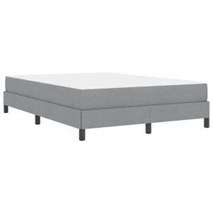 Postel s boxspringem s matrací Světle šedá 140 x 190 cm textil - obrázek 9