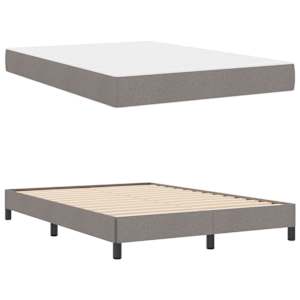 Postel s boxspringem s matrací Taupe 140 x 200 cm textil - obrázek 5