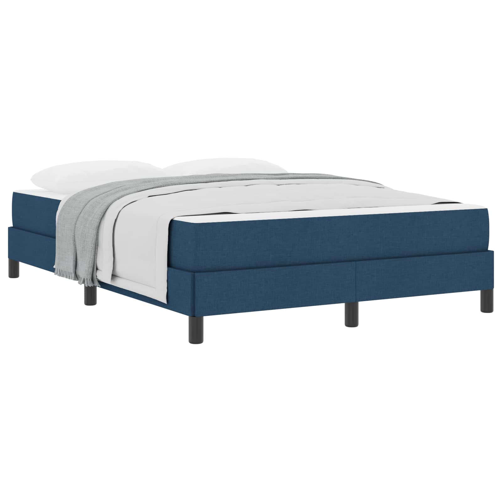 Thumbnail - vidaXL Boxspringbett mit Matratze Blau 140 x 200 cm Stoff