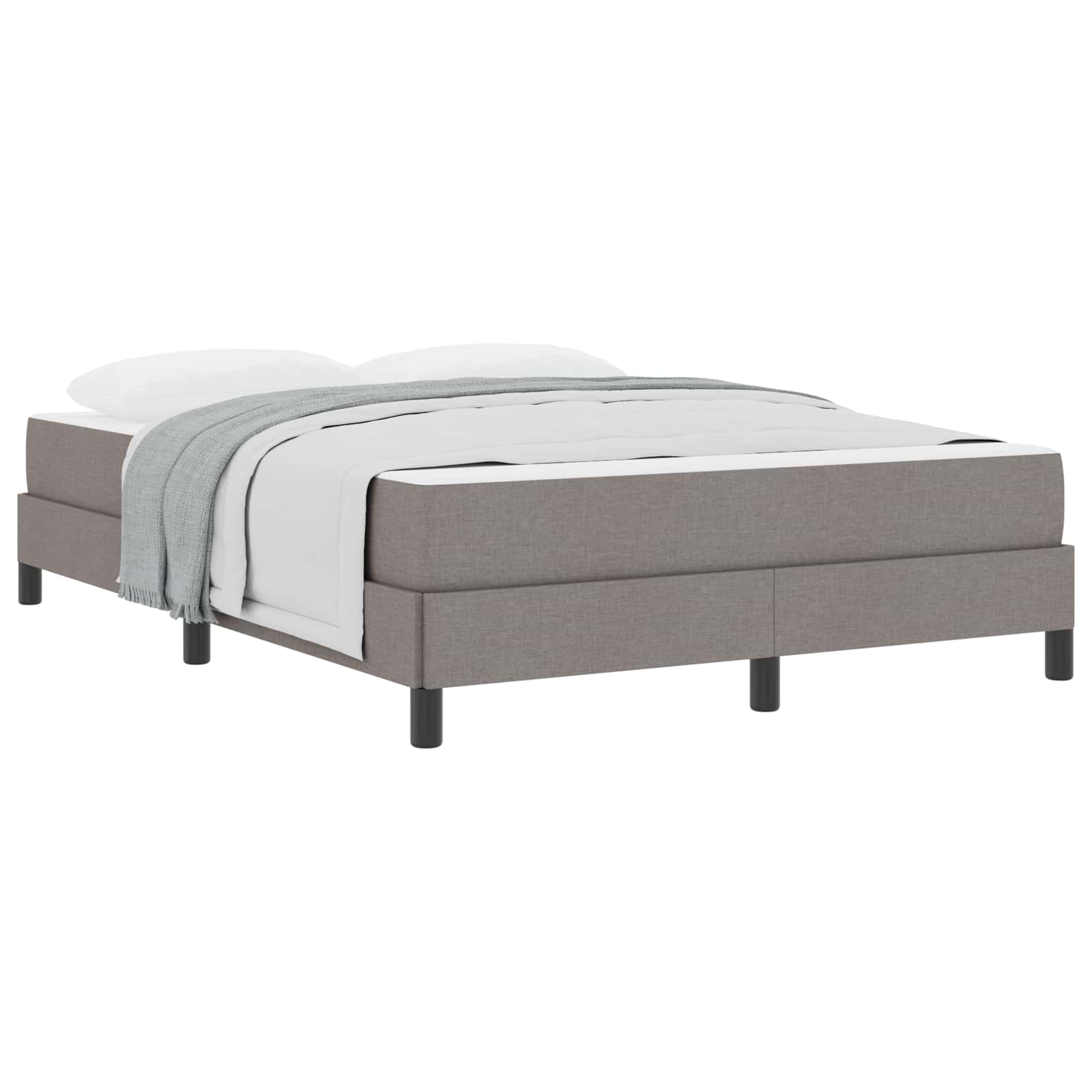 vidaXL Boxspringbed Taupe 160 x 200 cm Stof, foto 3