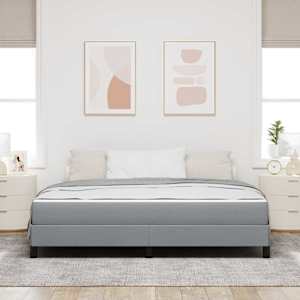 Postel s boxspringem Světle šedá 180 x 200 cm textil - obrázek 3