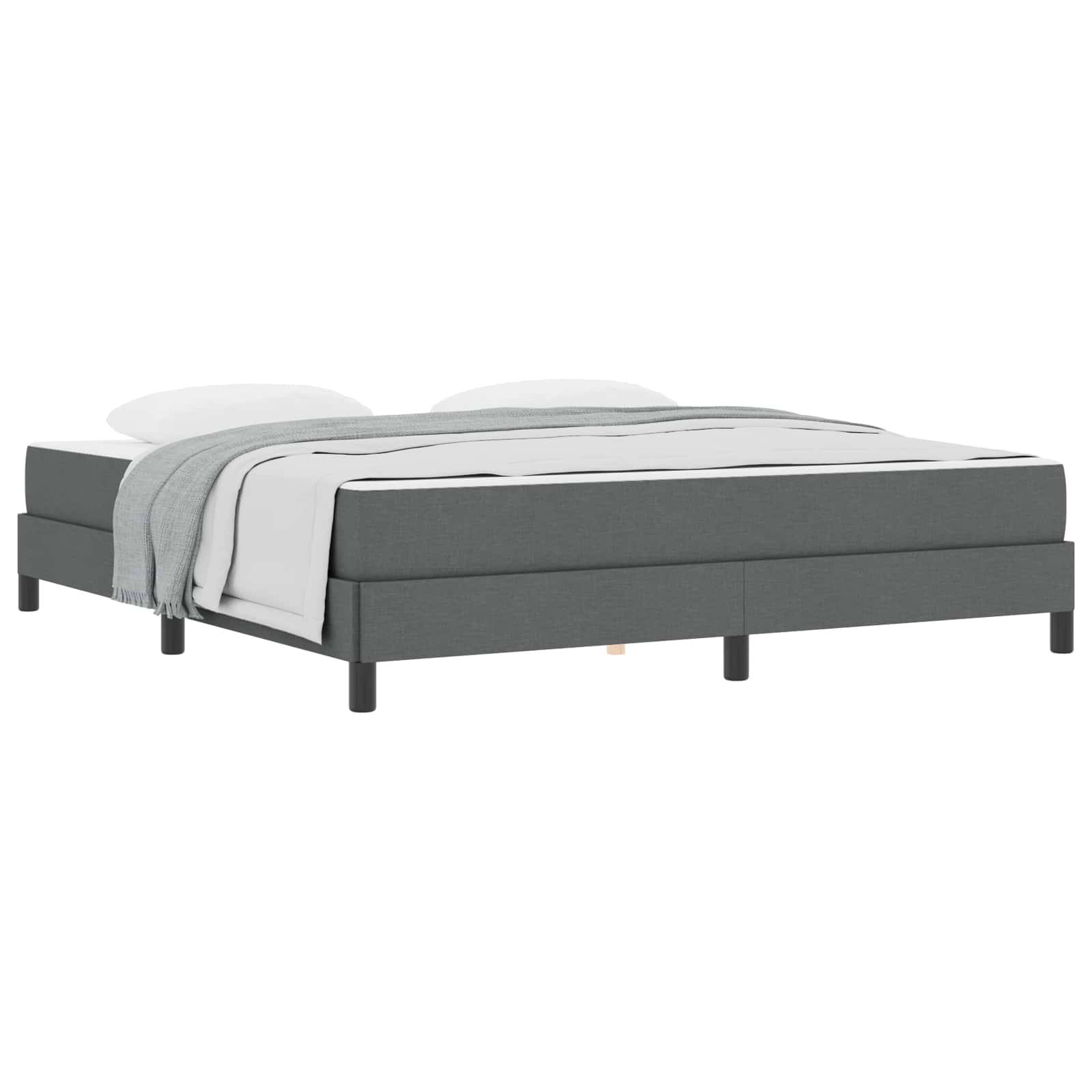 Thumbnail - vidaXL Boxspringbett mit Matratze Dunkelgrau 180 x 200 cm Stoff