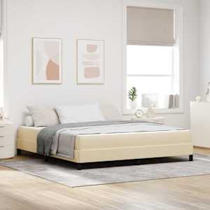 Postel s boxspringem Krémová 180 x 200 cm textil - obrázek 1