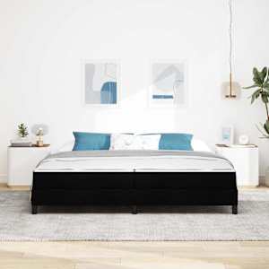 Postel s boxspringem s matrací Černá 200 x 200 cm textil - obrázek 3