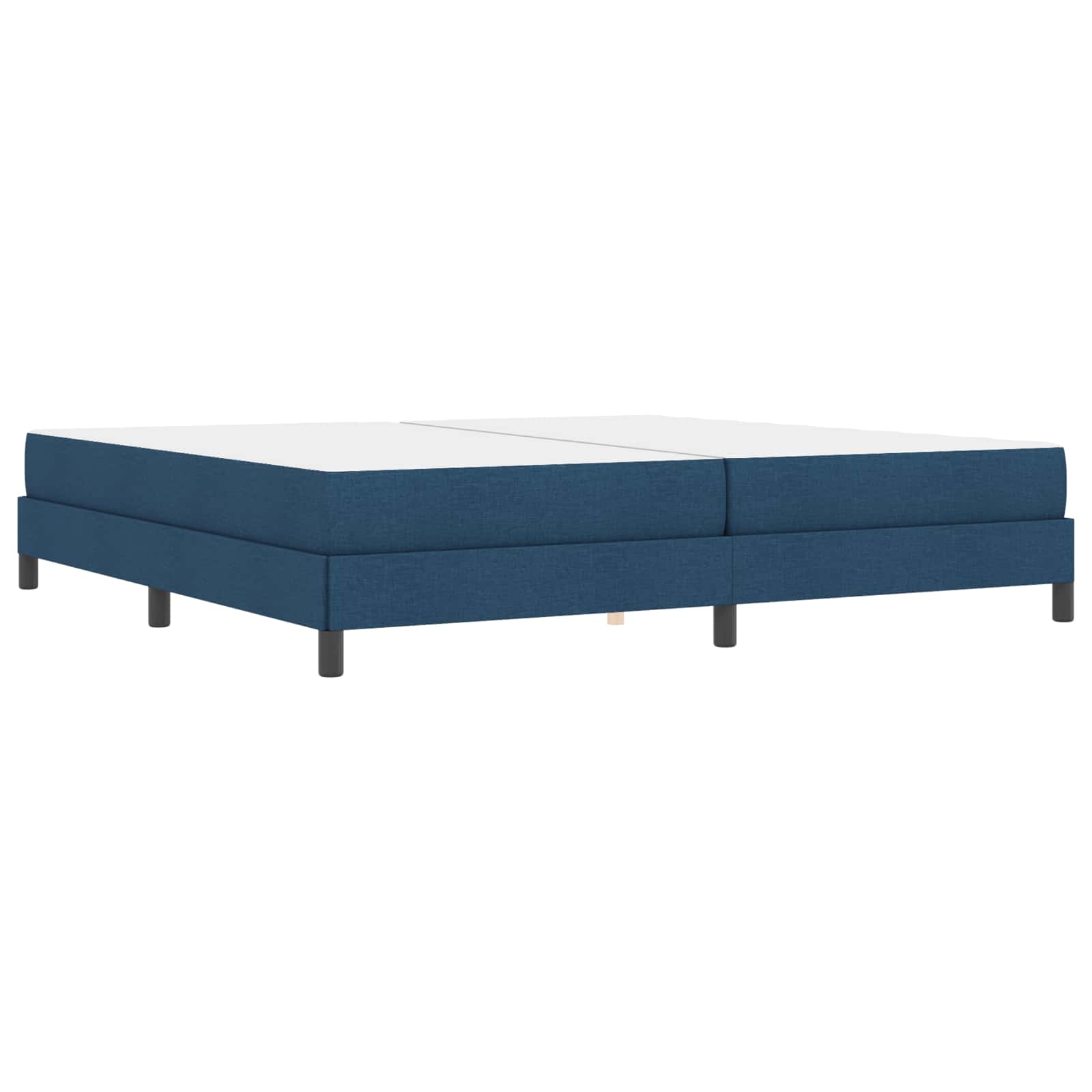 vidaXL Boxspringbett mit Matratze Blau 200 x 200 cm Stoff – Bild 6