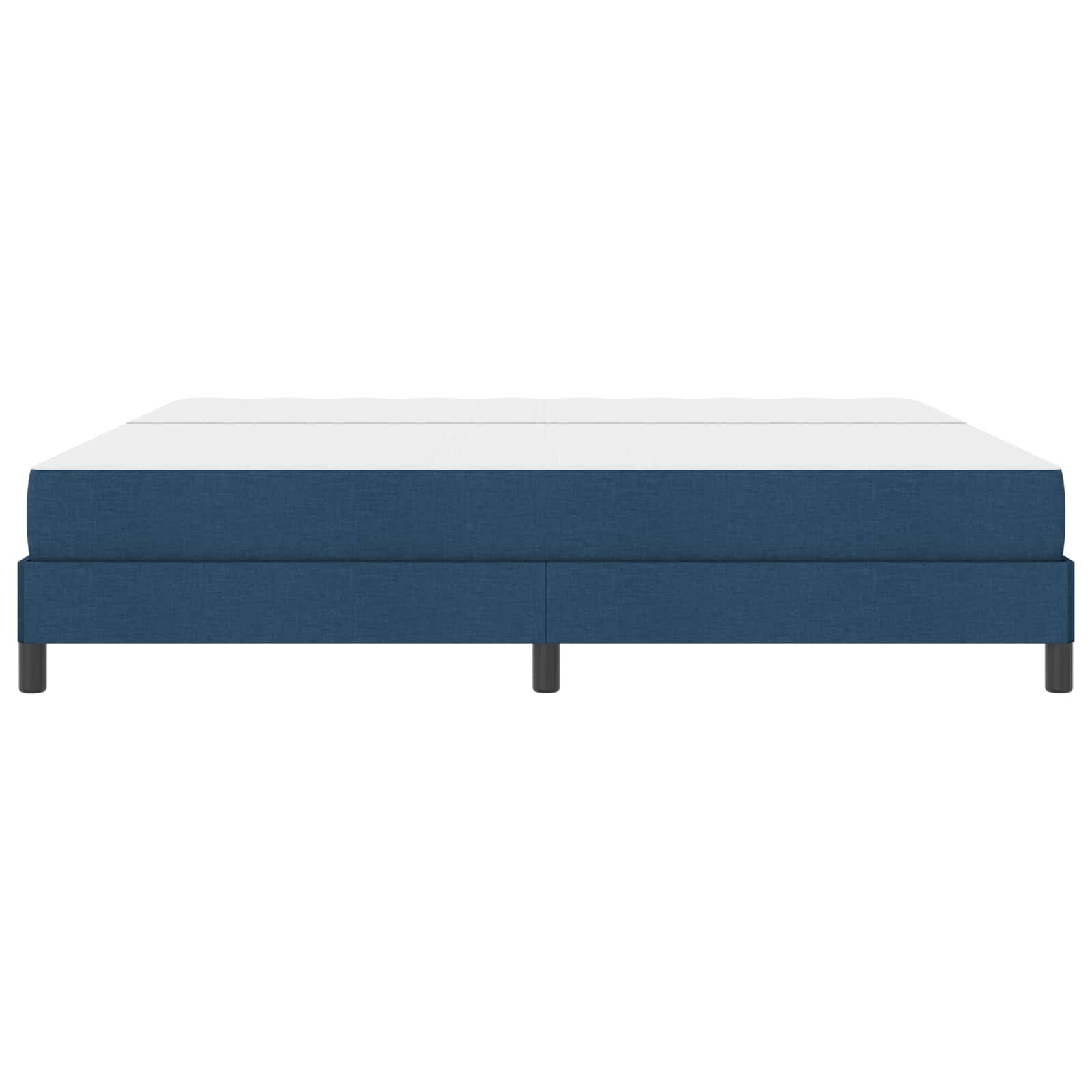 vidaXL Boxspringbett mit Matratze Blau 200 x 200 cm Stoff – Bild 5