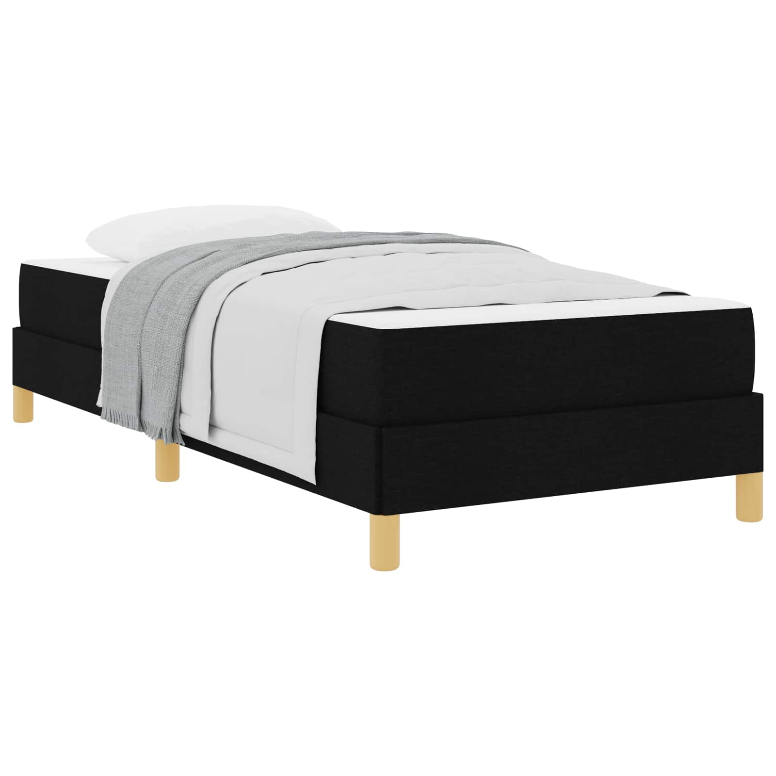 Thumbnail - vidaXL Boxspringbett mit Matratze Schwarz 80 x 200 cm Stoff
