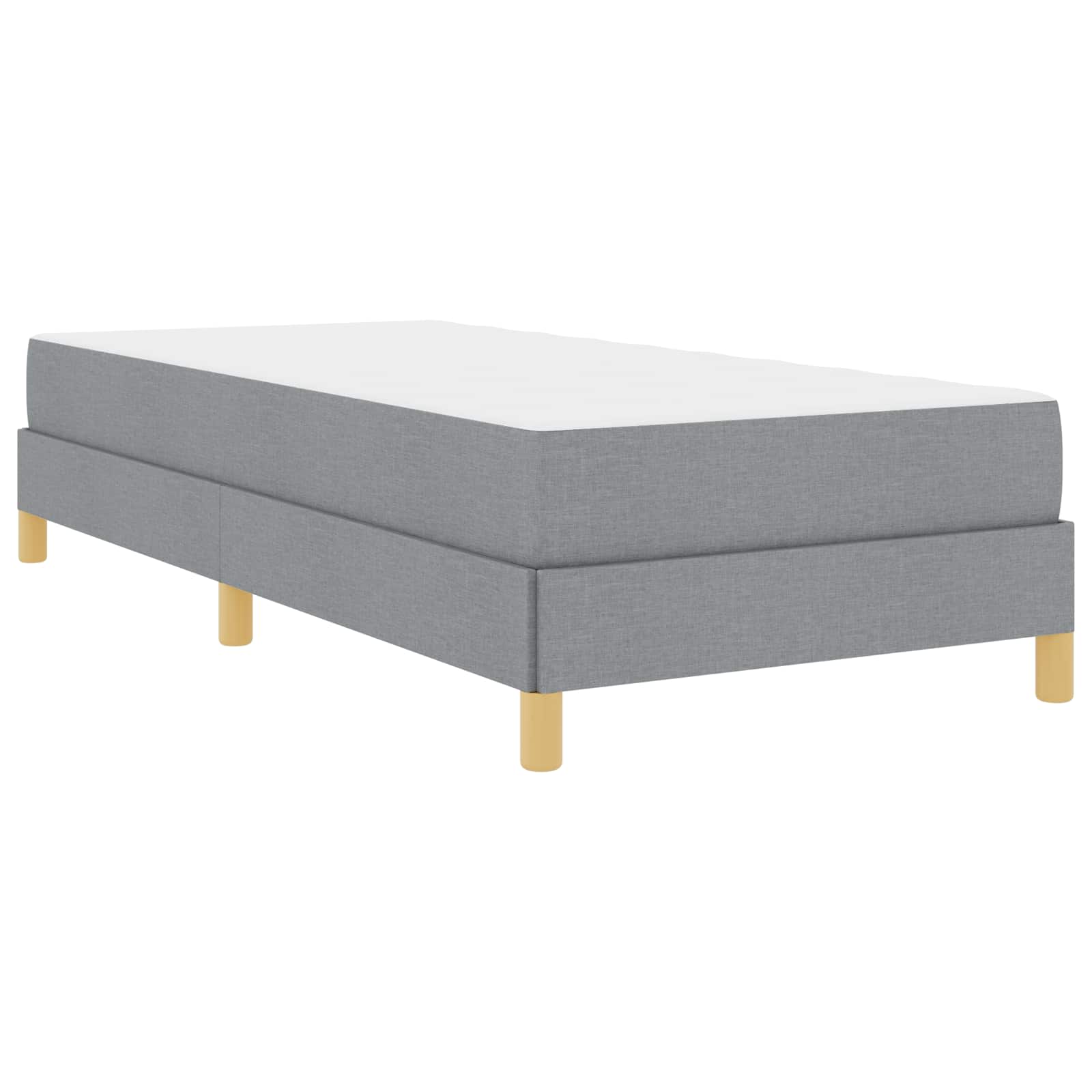 vidaXL Boxspringbett Hellgrau 90 x 190 cm Stoff
